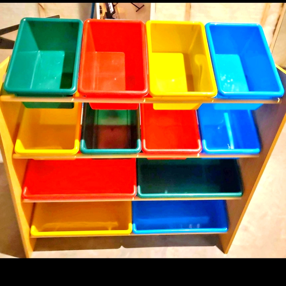 Kids organizer bins multicolor like new got it for somebody they didn't end up t